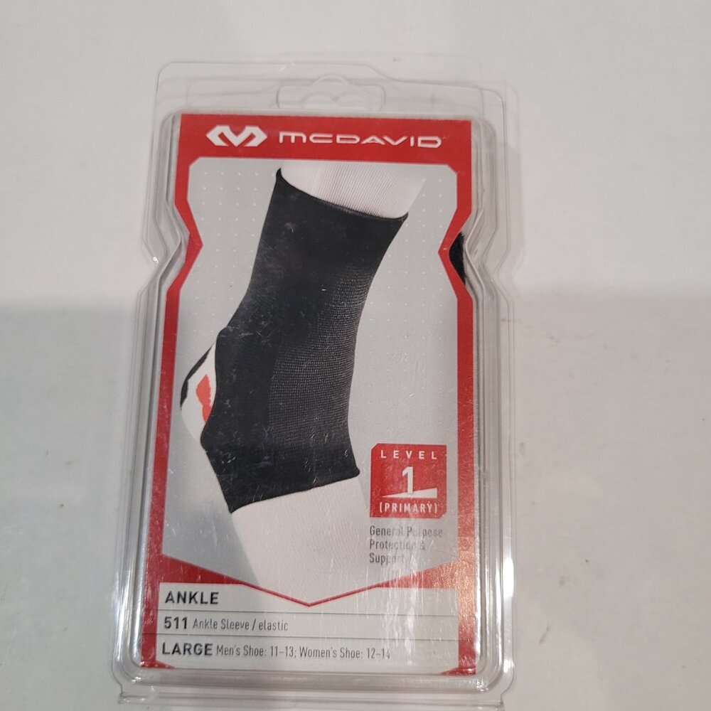 McDavid Adult Large 511 Ankle Sleeve Elastic Compression Support M11-13 W12-14 - Picture 4 of 8